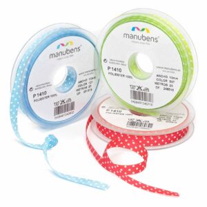 Cinta gros-grain topos  MANUBENS